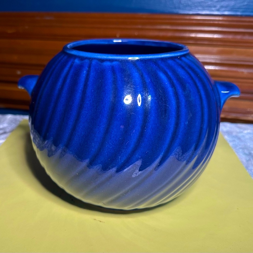 vintage Robinson Ransbottom Blue Crown glazed stoneware piece/ Crock/ Planter